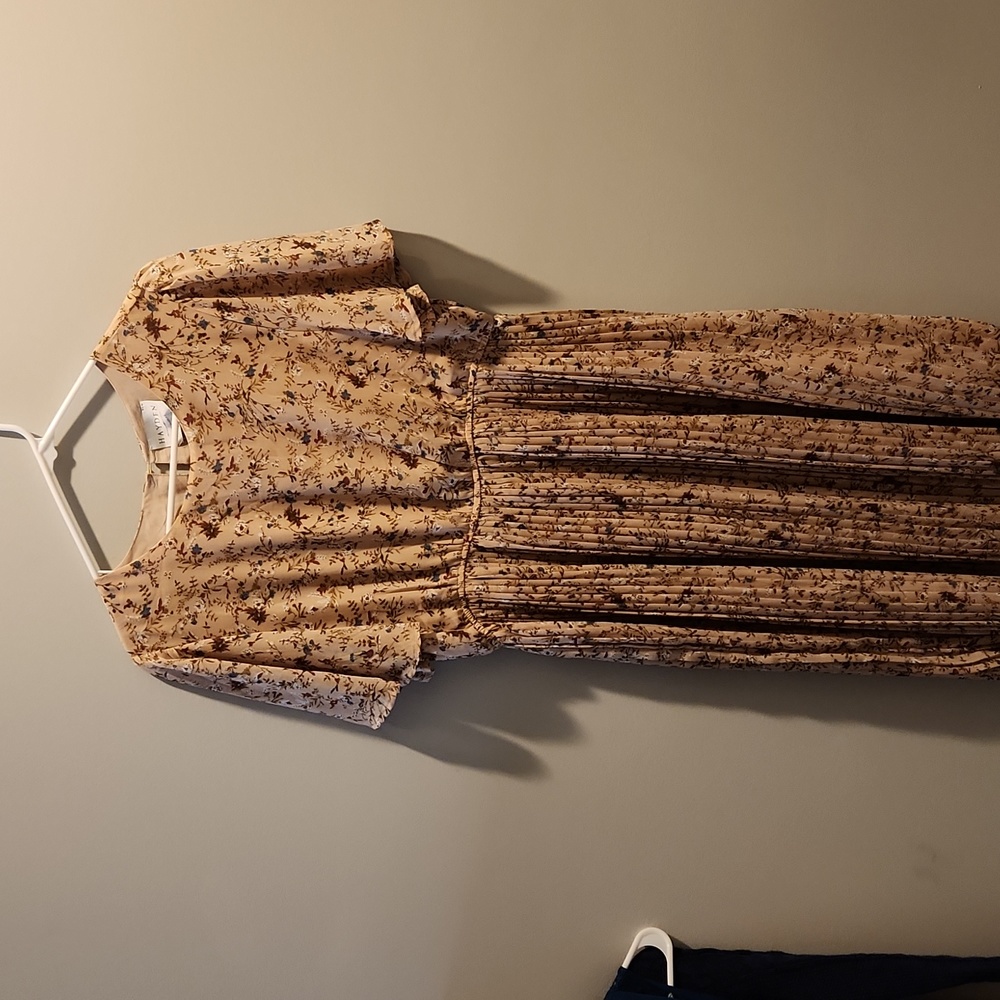 Hayden Los Angeles Large Floral Pleat Dress